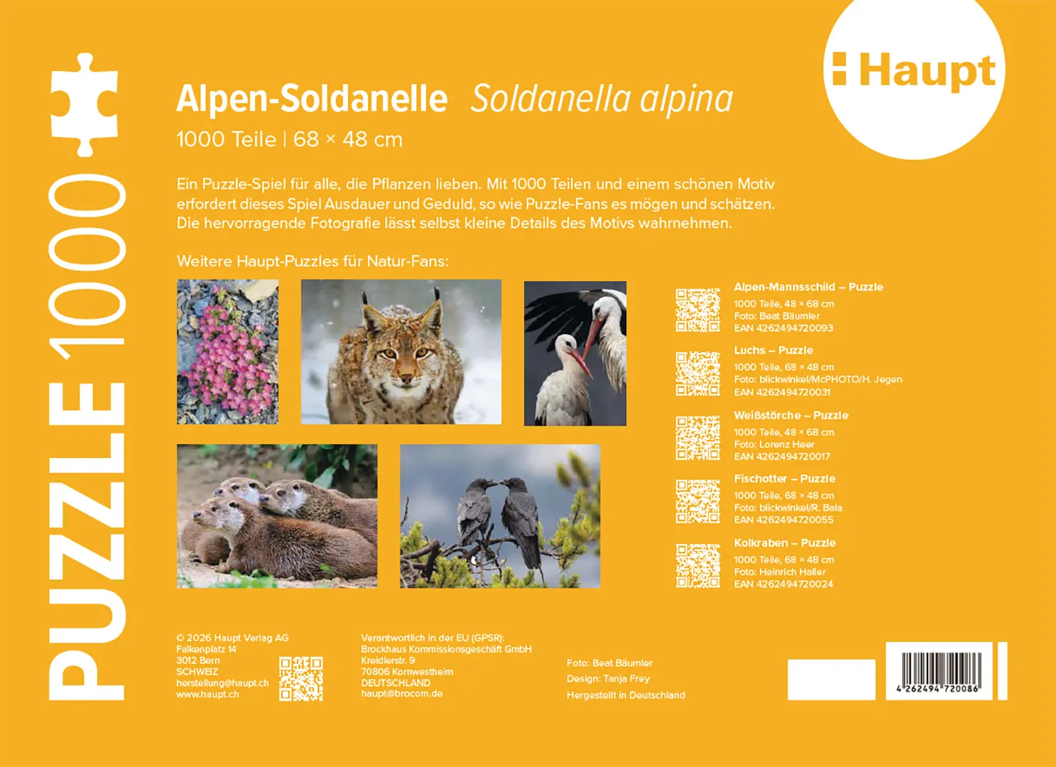 Back Cover Image Alpen-Soldanelle – Puzzle