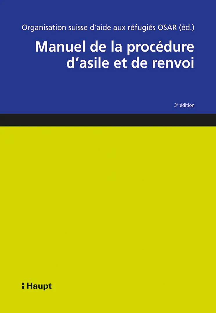 Front Cover Image Manuel de la procédure d'asile et de renvoi
