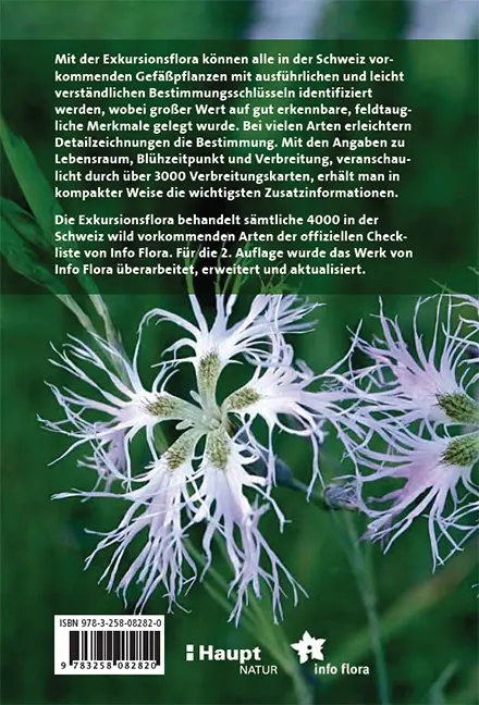 Back Cover Image Flora Helvetica - Exkursionsflora