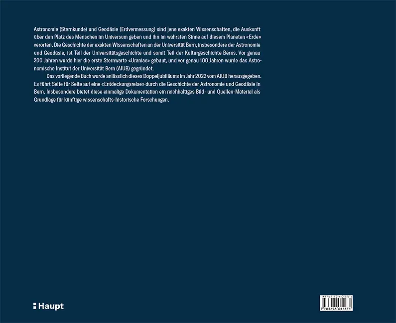 Back Cover Image Astronomie und Geodäsie in Bern