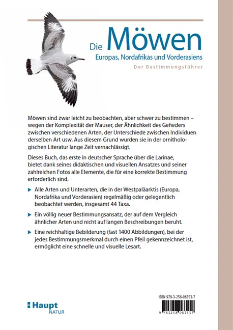 Back Cover Image Die Möwen Europas, Nordafrikas und Vorderasiens