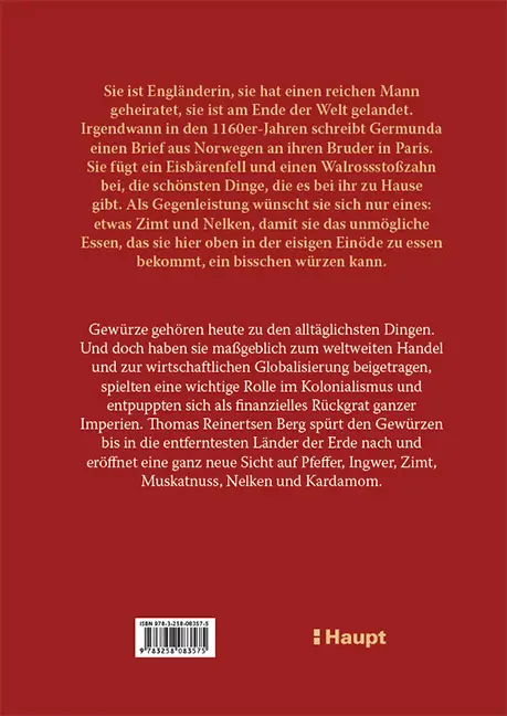 Back Cover Image Die Geschichte der Gewürze