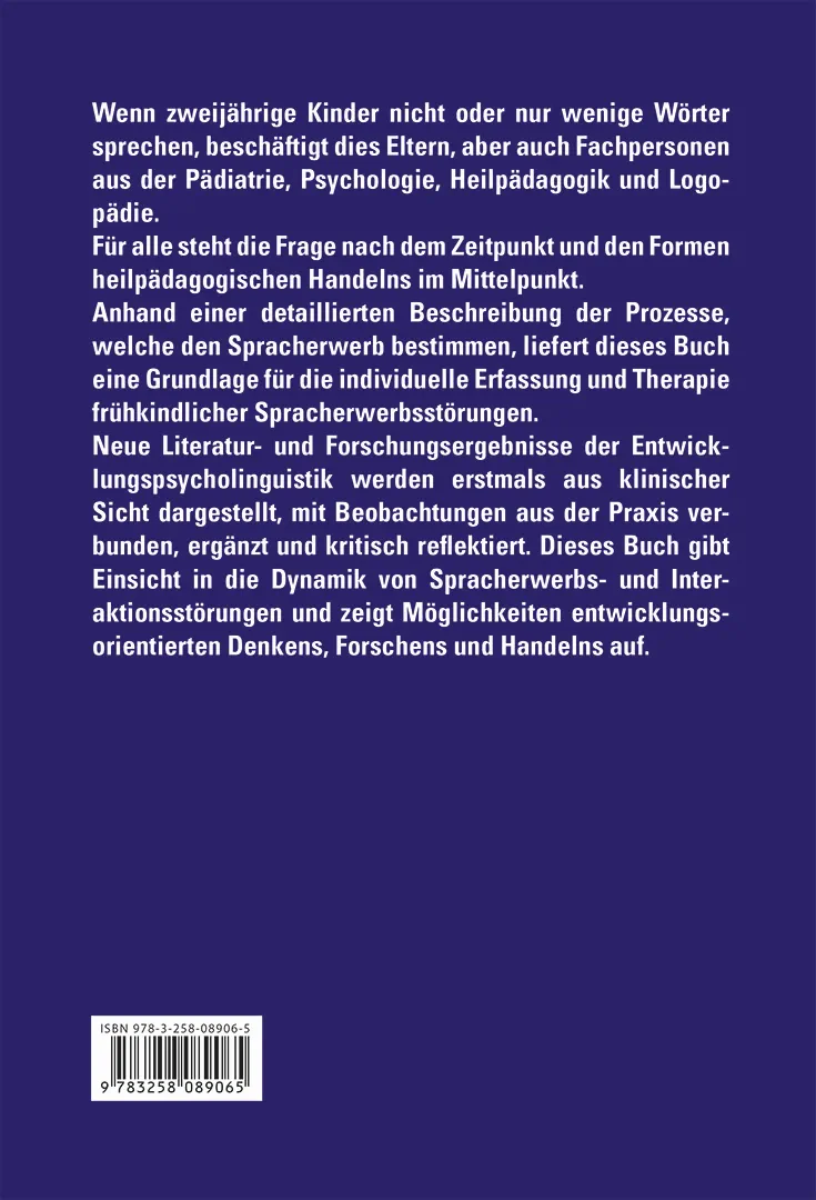 Back Cover Image Spracherwerbsstörungen
