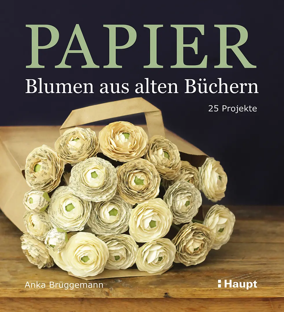 Front Cover Image Papier-Blumen aus alten Büchern