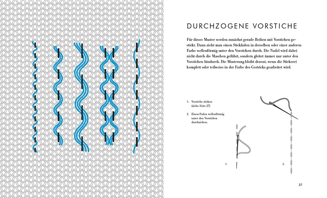 Sample Content (Image) Sticken auf Strick