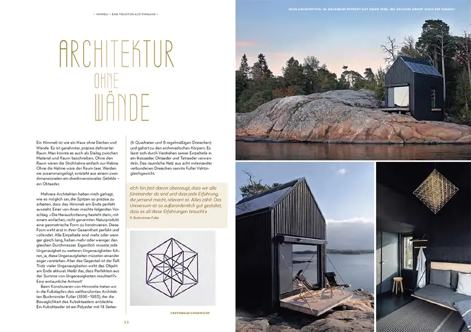 Sample Content (Image) Himmeli - dreidimensionale Objekte aus Stroh