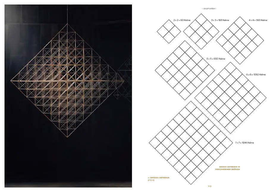 Sample Content (Image) Himmeli - dreidimensionale Objekte aus Stroh