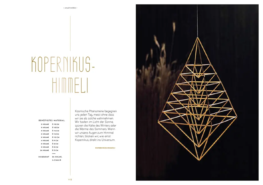 Sample Content (Image) Himmeli - dreidimensionale Objekte aus Stroh