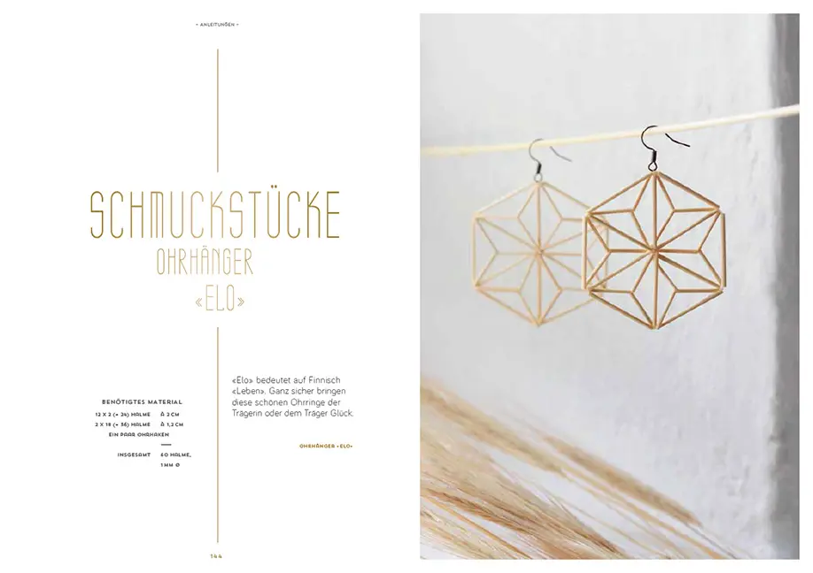 Sample Content (Image) Himmeli - dreidimensionale Objekte aus Stroh