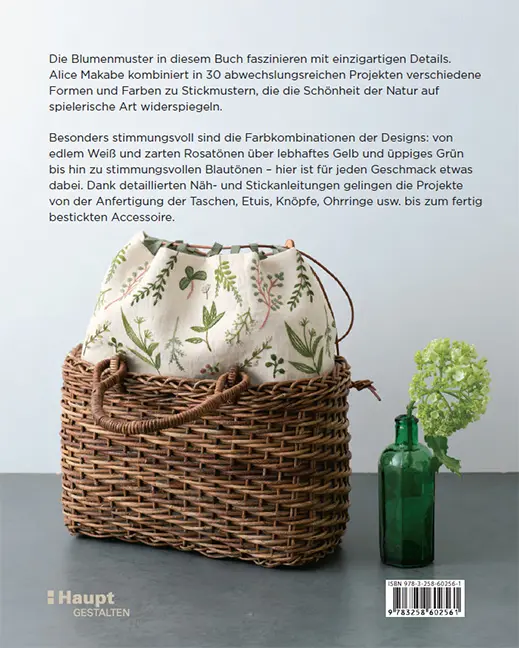 Back Cover Image Blumenmuster sticken