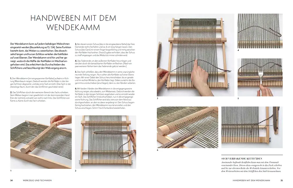 Sample Content (Image) Große Textilien auf kleinem Rahmen weben