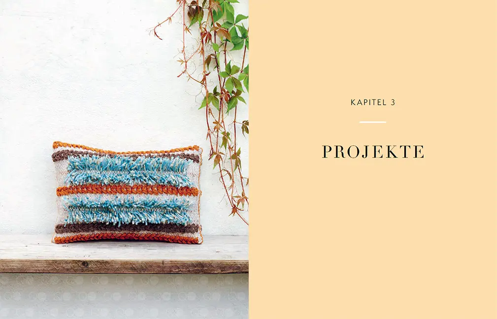 Sample Content (Image) Große Textilien auf kleinem Rahmen weben