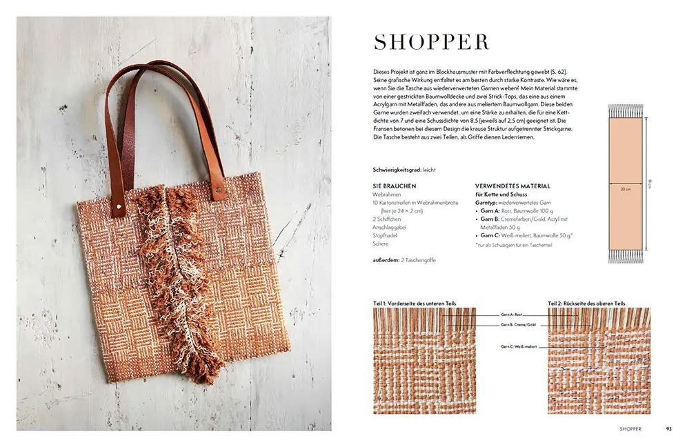 Sample Content (Image) Große Textilien auf kleinem Rahmen weben