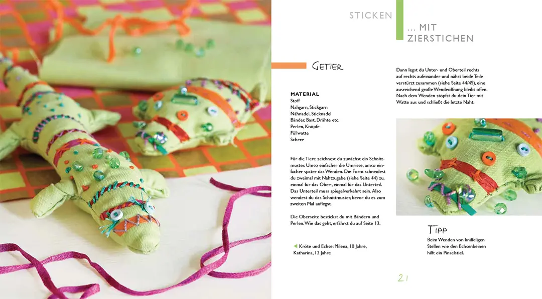 Sample Content (Image) Kinder-Werkstatt Sticken, Nähen, Weben