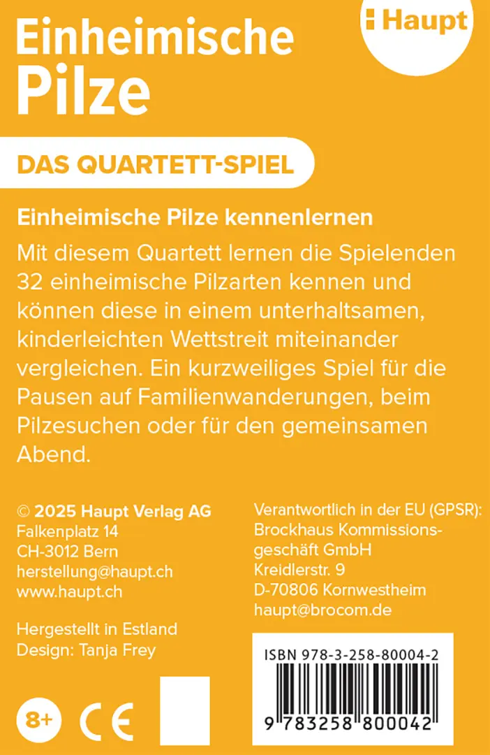Back Cover Image Einheimische Pilze – das Quartett-Spiel