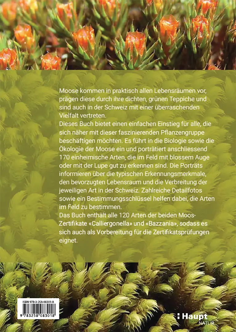 Rückseitencover Moose der Schweiz