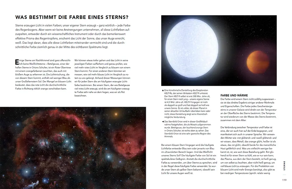 Beispielinhalt (Bild) In 74 Fragen durch das Universum