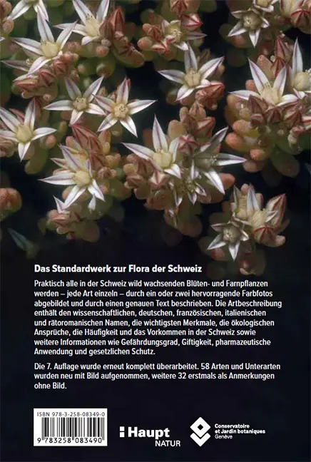 Rückseitencover Flora Helvetica - Illustrierte Flora der Schweiz