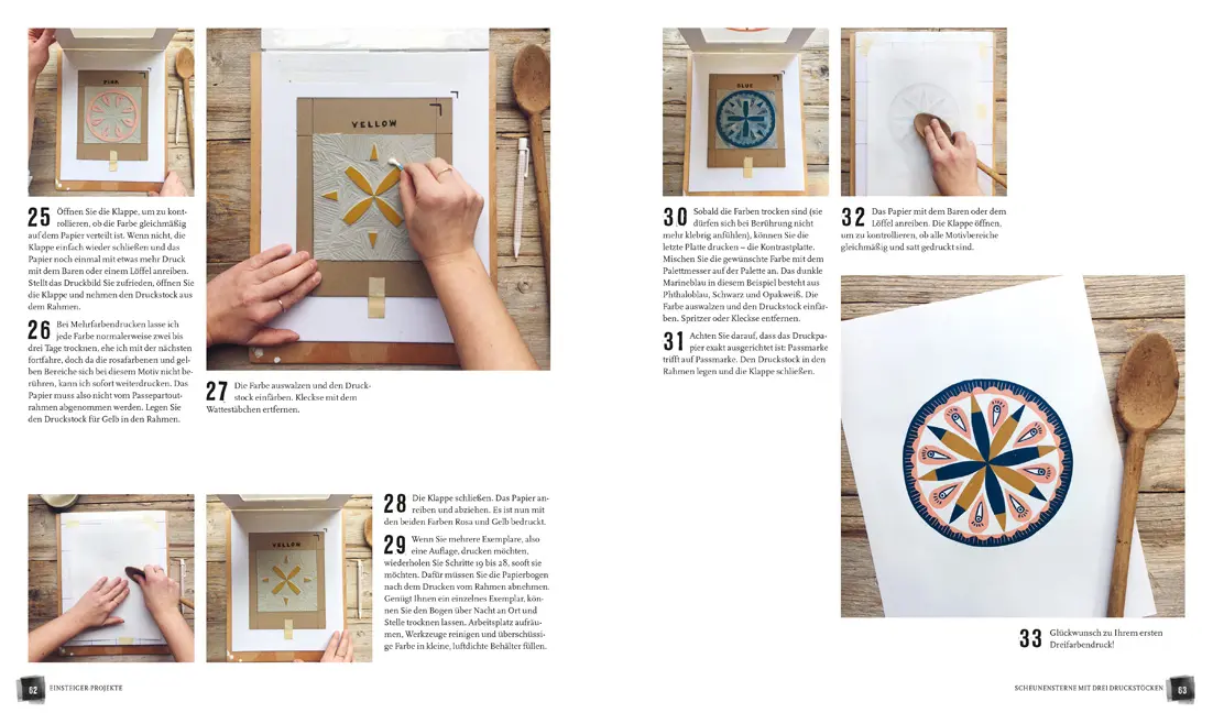 Beispielinhalt (Bild) Linolschnitt - Techniken und Projekte