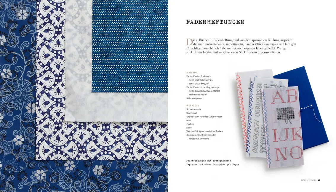 Beispielinhalt (Bild) Bücher binden