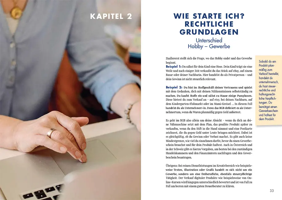 Beispielinhalt (Bild) Mein Kreativ-Business