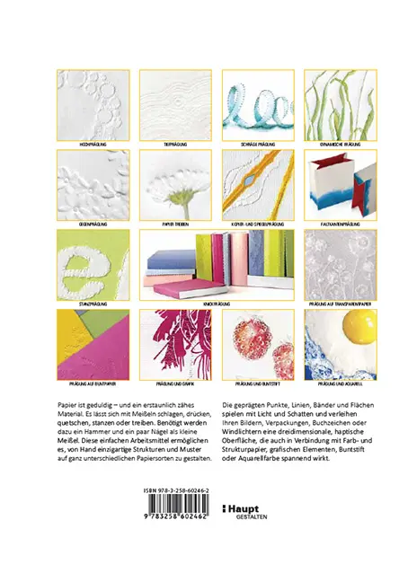 Rückseitencover Papier prägen