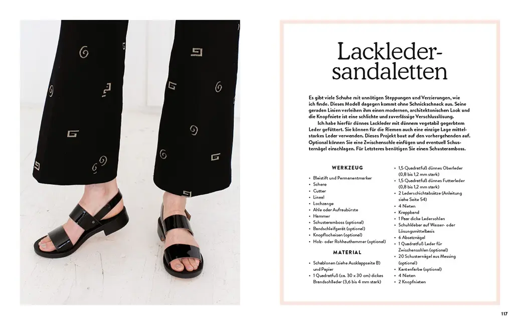 Beispielinhalt (Bild) Sandalen-Werkstatt