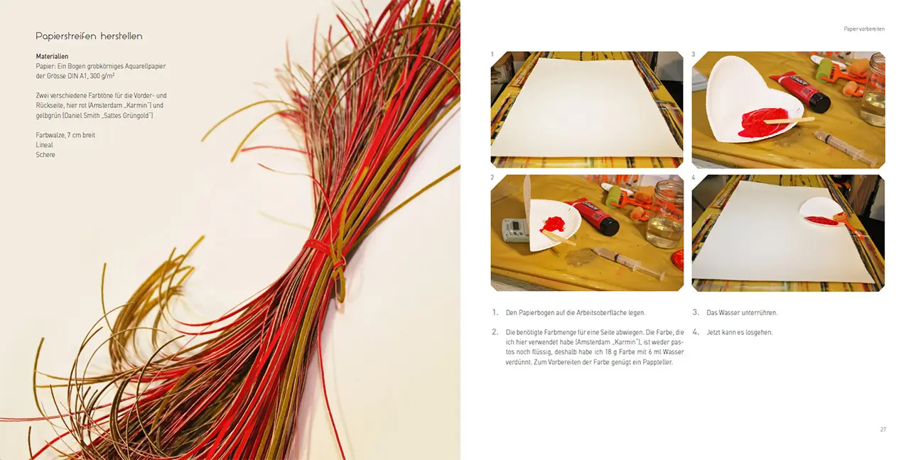 Beispielinhalt (Bild) Korbflechten mit Papierstreifen