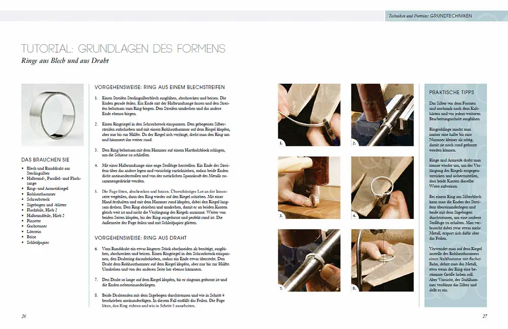 Beispielinhalt (Bild) Silberschmuck gestalten