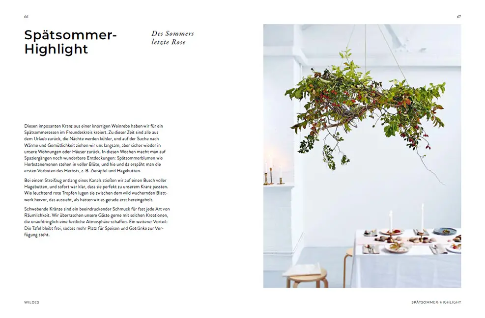 Beispielinhalt (Bild) Blumen binden und Kränze winden