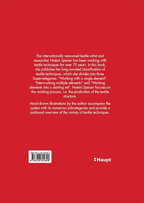 Rückseitencover An Annotated Classification of Textile Techniques
