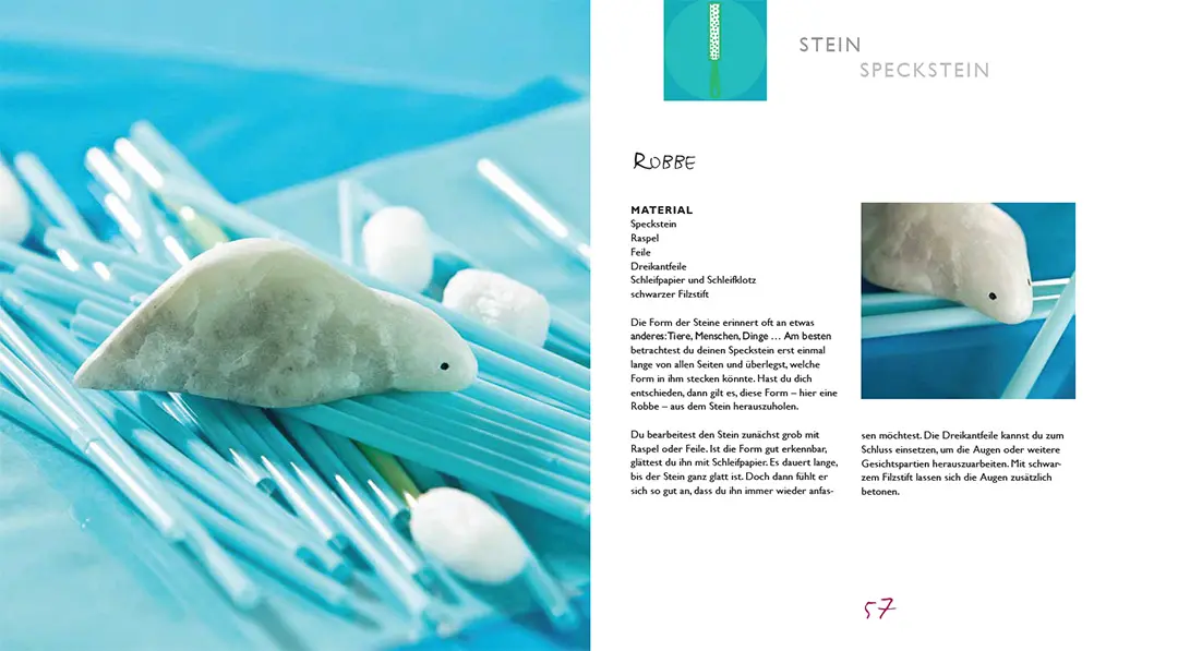 Beispielinhalt (Bild) Kinder-Werkstatt Holz, Stein, Metall