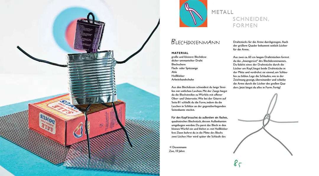 Beispielinhalt (Bild) Kinder-Werkstatt Holz, Stein, Metall