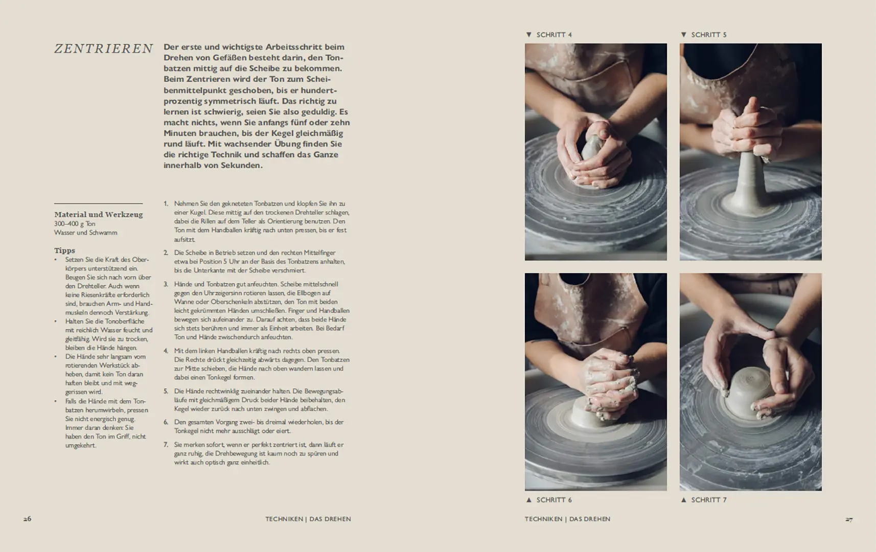 Beispielinhalt (Bild) Auf der Scheibe geformt