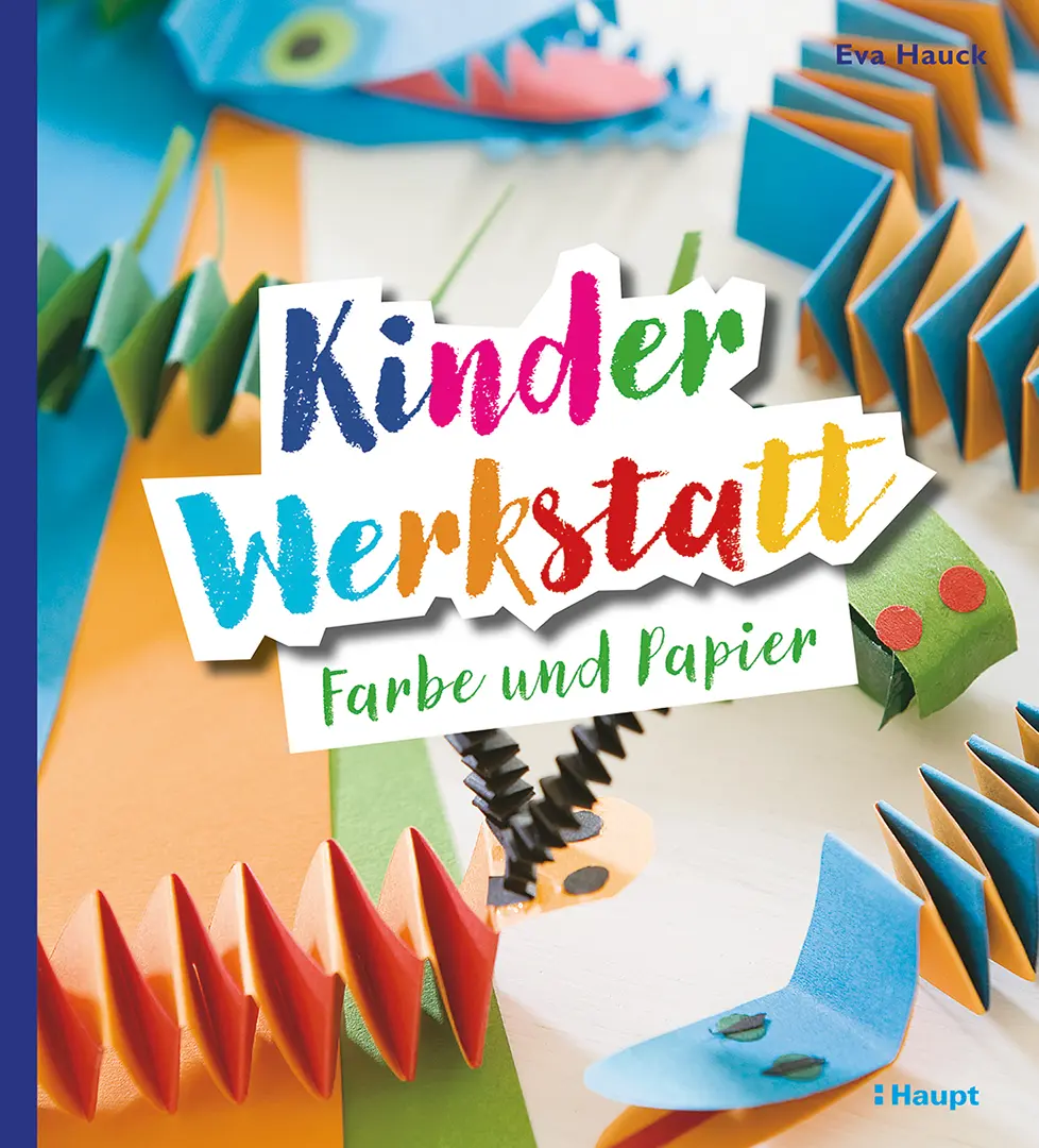 Vorderes Coverbild Kinder-Werkstatt Farbe und Papier