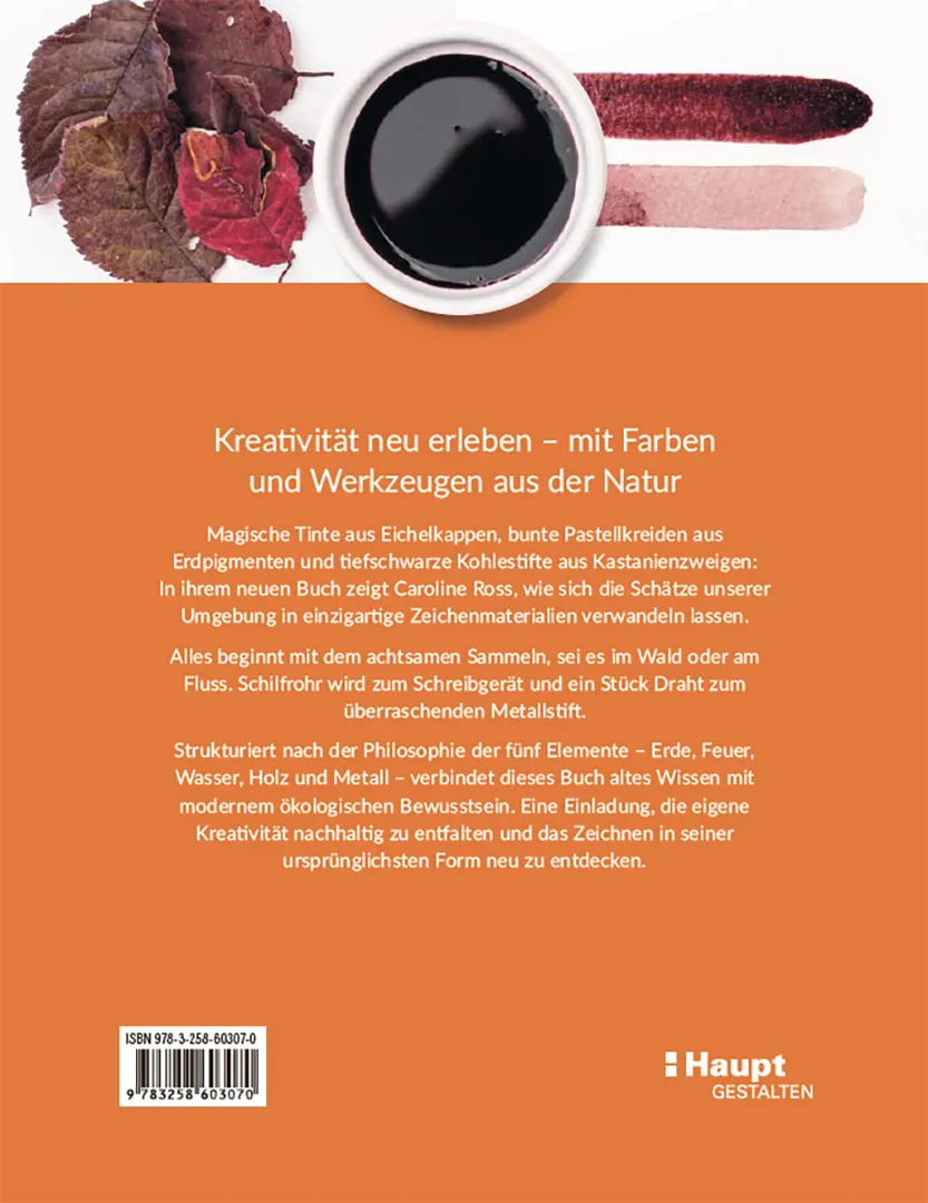 Rückseitencover wild und bunt – selbst gemachte Zeichenmaterialien aus der Natur