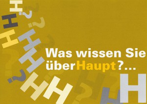 Werbekarte der Haupt Buchhandlung aus dem Jahr 2000
