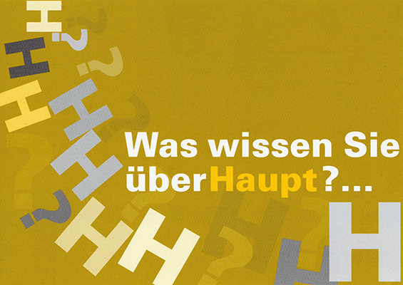 Kopf und Doppelpunkt – das Haupt-Logo im Wandel der Zeiten